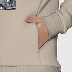 Детский костюм оверсайз Vladimir Lenin - cyberpunk fantasy, цвет: миндальный — фото 2