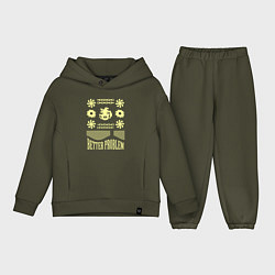 Детский костюм оверсайз Монро - Better Problem Streetwear, цвет: хаки
