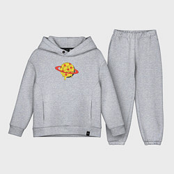 Детский костюм оверсайз Пицца Сатурн, цвет: меланж