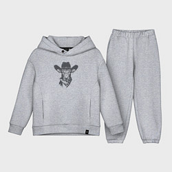 Детский костюм оверсайз Корова ковбой, цвет: меланж