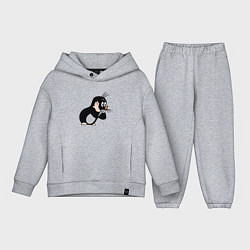 Детский костюм оверсайз Чешский крот в шоке от происходящего, цвет: меланж
