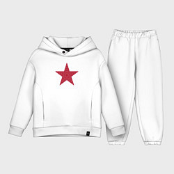 Детский костюм оверсайз USSR red star, цвет: белый