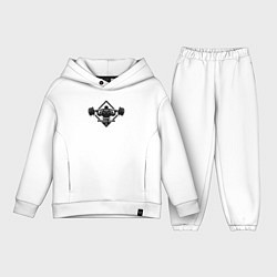 Детский костюм оверсайз Power club bodybuilding, цвет: белый