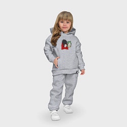 Детский костюм оверсайз Симпсоны зомби, цвет: меланж — фото 2