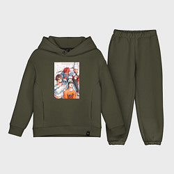 Детский костюм оверсайз Дандадан: Кэн Такакура, цвет: хаки