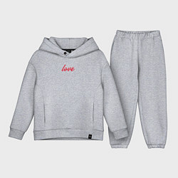 Детский костюм оверсайз Love для маленького красного сердца, цвет: меланж