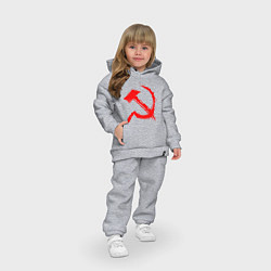 Детский костюм оверсайз Sickle and hammer red paint, цвет: меланж — фото 2
