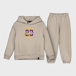 Детский костюм оверсайз Lebron James Lakers, цвет: миндальный