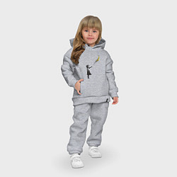 Детский костюм оверсайз Девочка и банан, цвет: меланж — фото 2