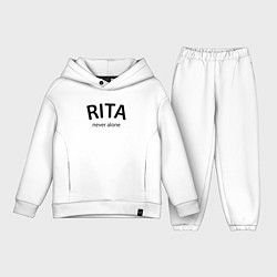 Детский костюм оверсайз Rita never alone - motto, цвет: белый