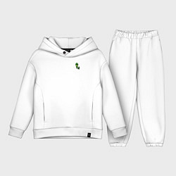 Детский костюм оверсайз Зелёный уличный фонарь, цвет: белый