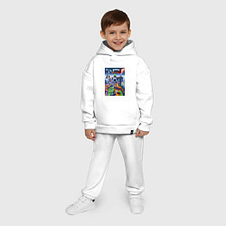 Детский костюм оверсайз Mass effect and Minecraft - ai art collaboration, цвет: белый — фото 2