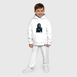 Детский костюм оверсайз Билли Айлиш в космическом костюме, цвет: белый — фото 2