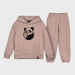 Детский костюм оверсайз Панда в круге