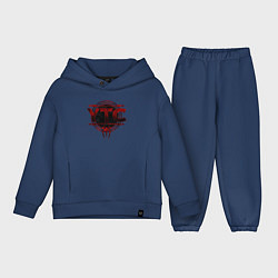 Детский костюм оверсайз Roman Reigns ytc wwe logo, цвет: тёмно-синий