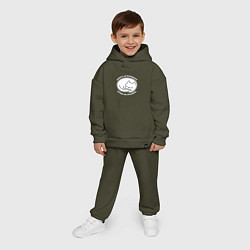 Детский костюм оверсайз Дожить до выходных чтобы их проспать, цвет: хаки — фото 2