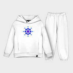 Детский костюм оверсайз Снежинка окружностями, цвет: белый