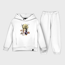 Детский костюм оверсайз Полнолуние в Хэллуин, цвет: белый