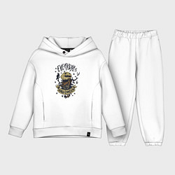 Детский костюм оверсайз Хэллоуин пугало-тыква, цвет: белый