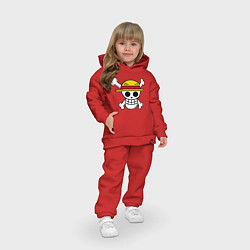 Детский костюм оверсайз Флаг Луффи, цвет: красный — фото 2