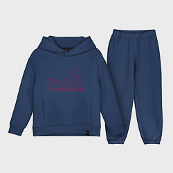 Детский костюм оверсайз Twitch Logo, цвет: тёмно-синий