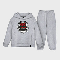 Детский костюм оверсайз Тойота моторс герб, цвет: меланж