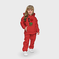 Детский костюм оверсайз I love Dilleron, цвет: красный — фото 2