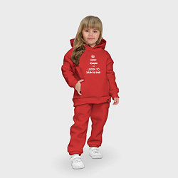Детский костюм оверсайз Keep Calm & Listen To Dnb, цвет: красный — фото 2