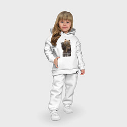 Детский костюм оверсайз Russia: Poly Bear, цвет: белый — фото 2