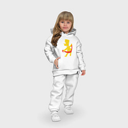 Детский костюм оверсайз Барт с полотенцем, цвет: белый — фото 2