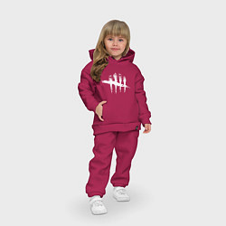 Детский костюм оверсайз Dead by Daylight White Logo, цвет: маджента — фото 2