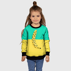 Свитшот детский Банан 5, цвет: 3D-черный — фото 2