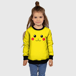 Свитшот детский Happy Pikachu, цвет: 3D-черный — фото 2