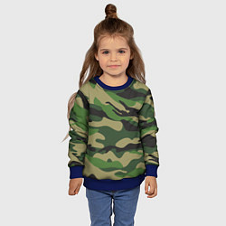 Свитшот детский Камуфляж: хаки/зеленый, цвет: 3D-синий — фото 2