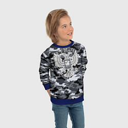 Свитшот детский Городской камуфляж Россия, цвет: 3D-синий — фото 2