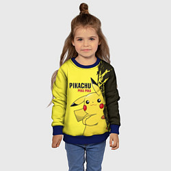 Свитшот детский Pikachu Pika Pika, цвет: 3D-синий — фото 2