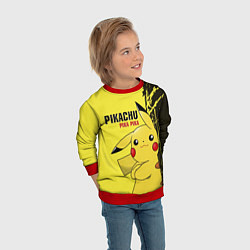 Свитшот детский Pikachu Pika Pika, цвет: 3D-красный — фото 2