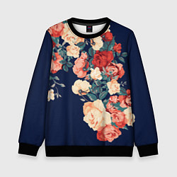 Свитшот детский Fashion flowers, цвет: 3D-черный