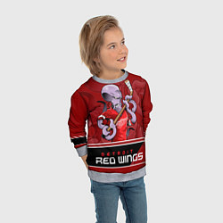 Свитшот детский Detroit Red Wings, цвет: 3D-меланж — фото 2
