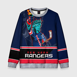 Свитшот детский New York Rangers, цвет: 3D-меланж