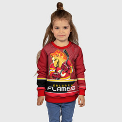 Свитшот детский Calgary Flames, цвет: 3D-красный — фото 2