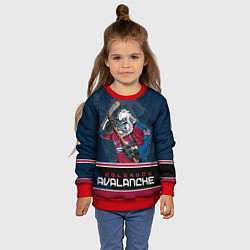 Свитшот детский Colorado Avalanche, цвет: 3D-красный — фото 2