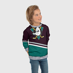 Свитшот детский Anaheim Ducks, цвет: 3D-меланж — фото 2