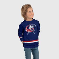 Свитшот детский Columbus Blue Jackets, цвет: 3D-синий — фото 2