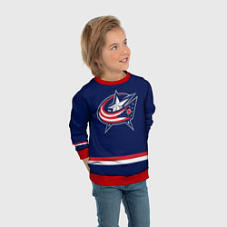 Свитшот детский Columbus Blue Jackets, цвет: 3D-красный — фото 2