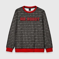 Свитшот детский Mr. Robot: Binary code, цвет: 3D-красный