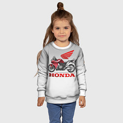 Свитшот детский Honda 2, цвет: 3D-белый — фото 2