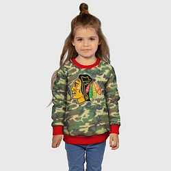 Свитшот детский Blackhawks Camouflage, цвет: 3D-красный — фото 2