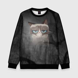 Свитшот детский Grumpy Cat, цвет: 3D-черный