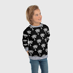 Свитшот детский Undertale Flowey (узор), цвет: 3D-меланж — фото 2